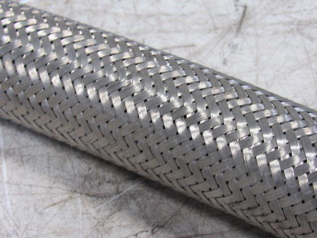 2" OD Stainless Steel Flexible Braided Hose 44" W/1-3/4" Pipe Union
