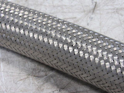 2" OD Stainless Steel Flexible Braided Hose 44" W/1-3/4" Pipe Union