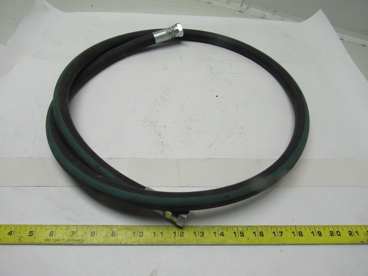 Kuri Tec A4143S Medium Pressure 1/2" ID Paint Fluid Transfer Hose 6' W/Fittings
