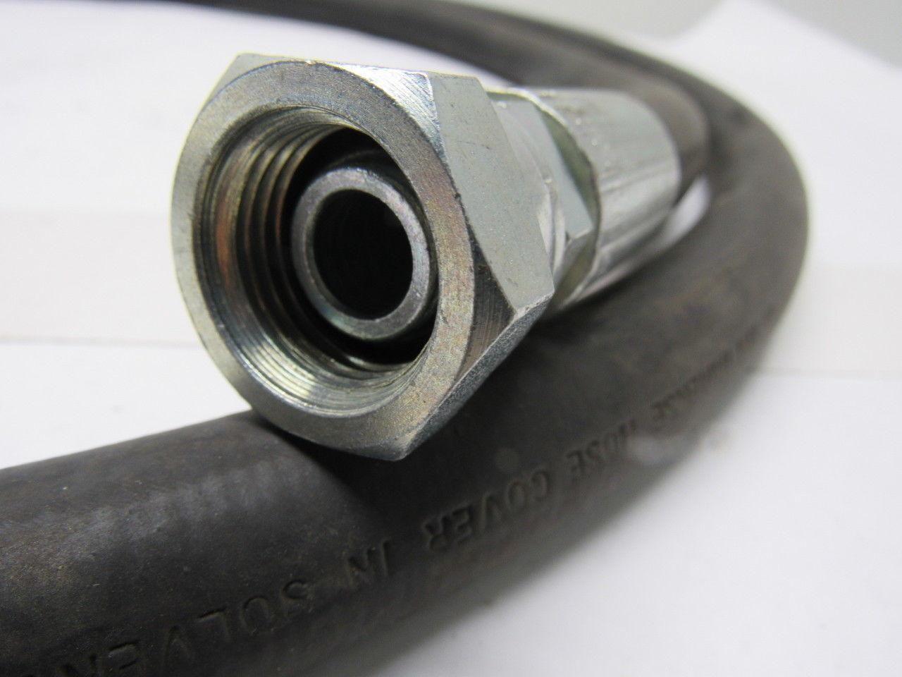 Kuri Tec A4143S Medium Pressure 1/2" ID Paint Fluid Transfer Hose 6' W/Fittings