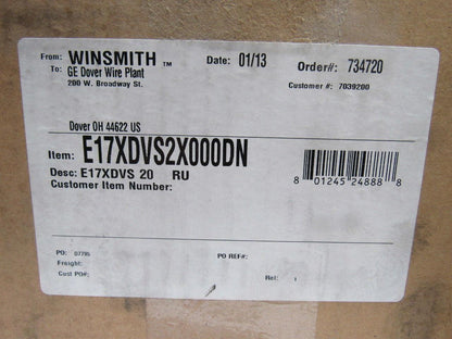 Winsmith E17XDVS2X000DN 20:1 .940Hp 87.5 Output RPM Right Angle Gear Reducer