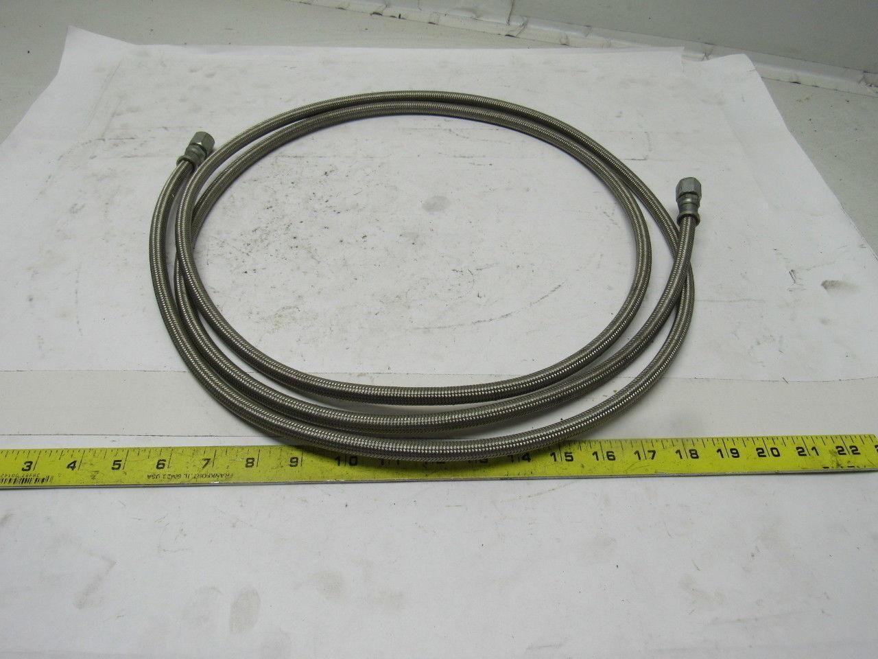 Stainless Steel Braided Hose 7/16" OD X 1/8" ID X 10'