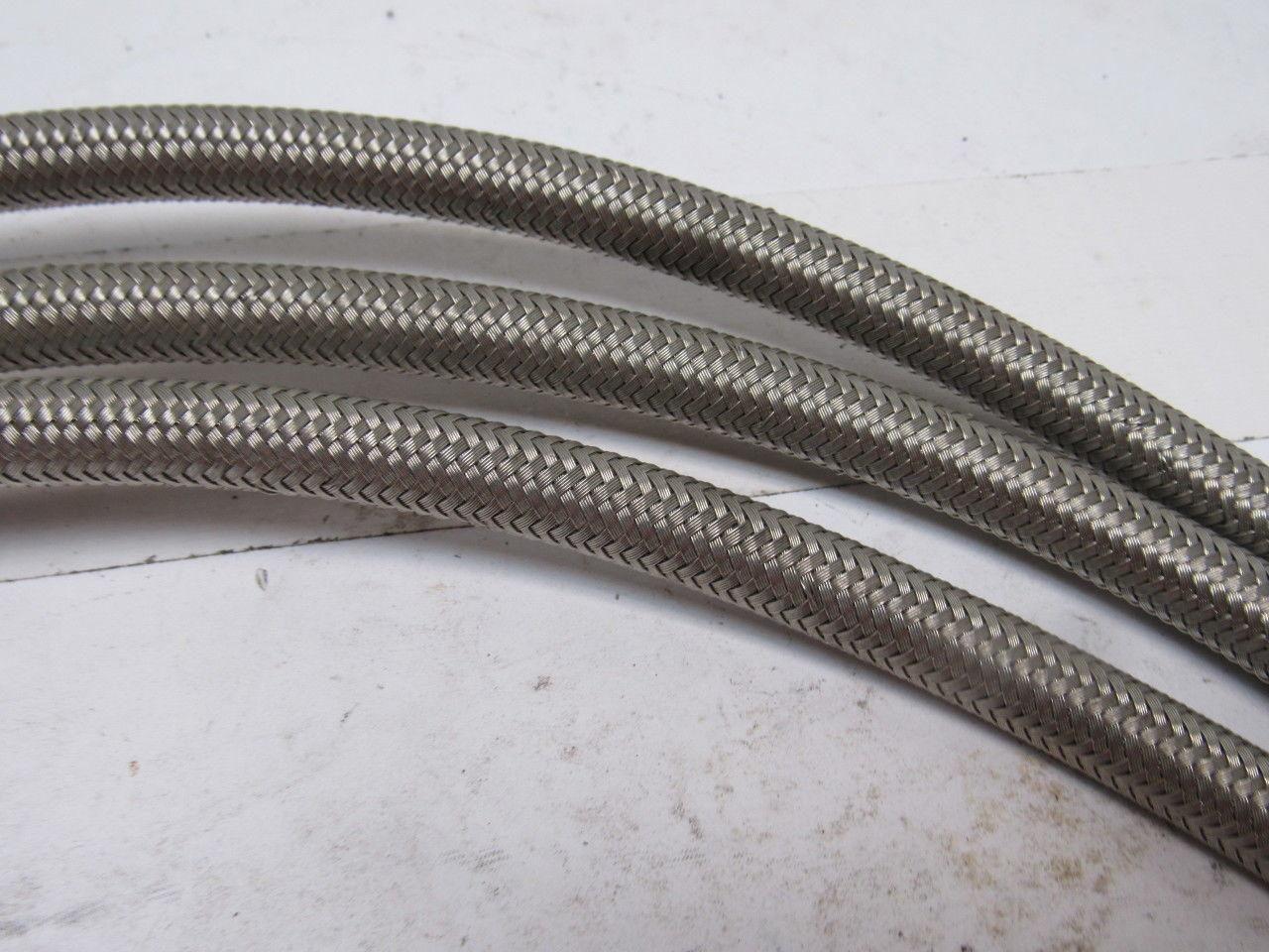 Stainless Steel Braided Hose 7/16" OD X 1/8" ID X 10'