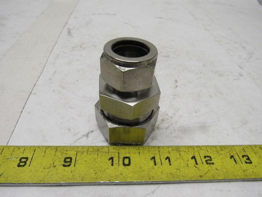 Parker 16RU12-316 A-Lok Reducing Union 1" to 3/4" Double Ferrule Tube Fitting