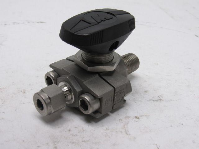 Whitey SS-33VM4-S4 Multi Purpose Ball Valve 1/4" Male NPT Cv 0.9