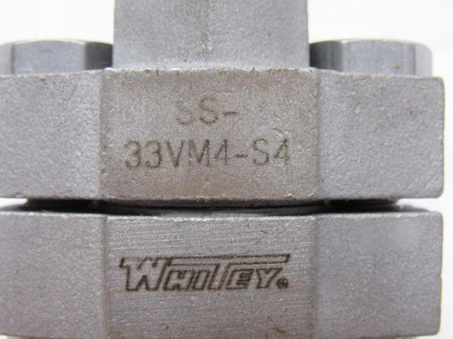 Whitey SS-33VM4-S4 Multi Purpose Ball Valve 1/4" Male NPT Cv 0.9