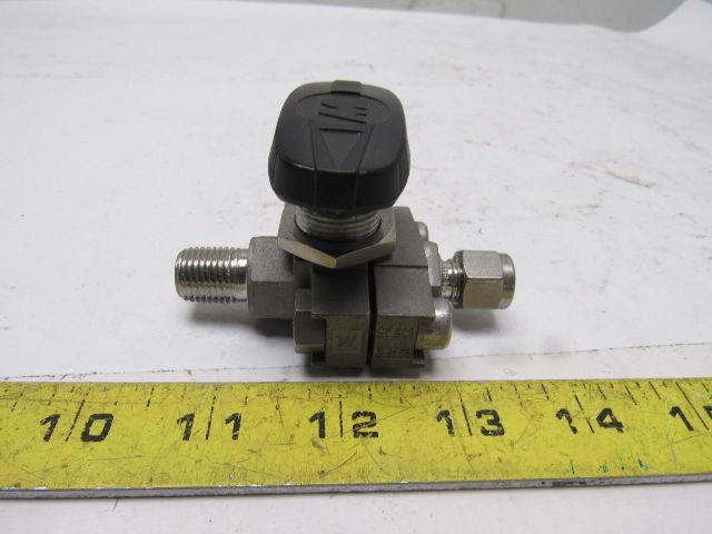Whitey SS-33VM4-S4 Multi Purpose Ball Valve 1/4" Male NPT Cv 0.9
