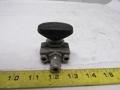 Whitey SS-33VM4-S4 Multi Purpose Ball Valve 1/4" Male NPT Cv 0.9