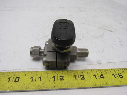 Whitey SS-33VM4-S4 Multi Purpose Ball Valve 1/4" Male NPT Cv 0.9