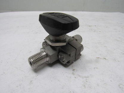 Whitey SS-33VM4-S4 Multi Purpose Ball Valve 1/4" Male NPT Cv 0.9