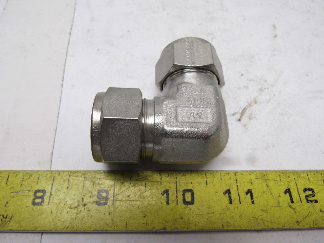 Parker 12EE12 A-Lok Union 90 Degree Elbow 3/4" X 3/4" 316SS