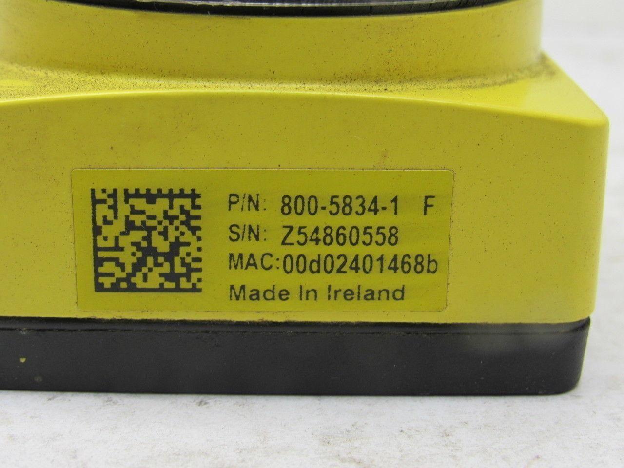 Cognex 800-5834-1F In-Sight 5110 /REV H 24VDC Fujinon 1:1.4/9mm HF6HA-1B Scanner
