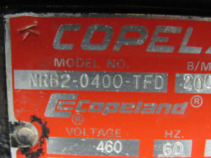 Copeland NRB2-0400-TFD 4Hp 460V 50/60Hz. Semi Hermetic Refrigeration Compressor