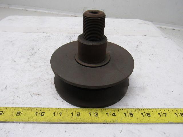 Osborn V Groove Load Runner Idler Pulley 5-1/2" OD 1-1/4"-12 Thread Stud