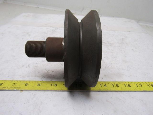 Osborn V Groove Load Runner Idler Pulley 5-1/2" OD 1-1/4"-12 Thread Stud