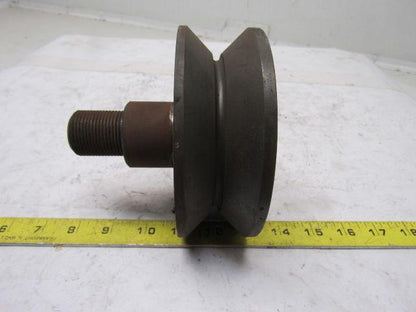 Osborn V Groove Load Runner Idler Pulley 5-1/2" OD 1-1/4"-12 Thread Stud