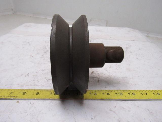 Osborn V Groove Load Runner Idler Pulley 5-1/2" OD 1-1/4"-12 Thread Stud