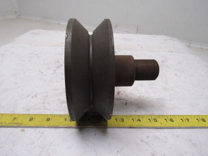 Osborn V Groove Load Runner Idler Pulley 5-1/2" OD 1-1/4"-12 Thread Stud