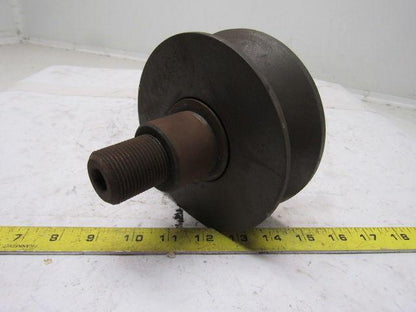 Osborn V Groove Load Runner Idler Pulley 5-1/2" OD 1-1/4"-12 Thread Stud