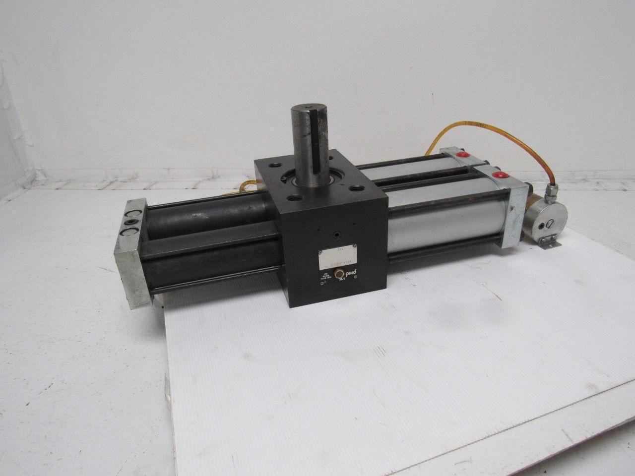 PHD R13R 8180-D Air Oil Tandem Rotary Actuator 180° Rotation 1-3/4" Shaft