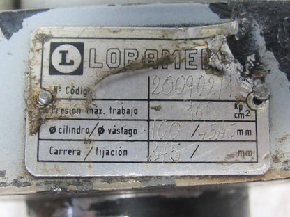Loramendi  Double Rod End Hydraulic Cylinder 100mm Bore 375mm Stroke Flange Mt