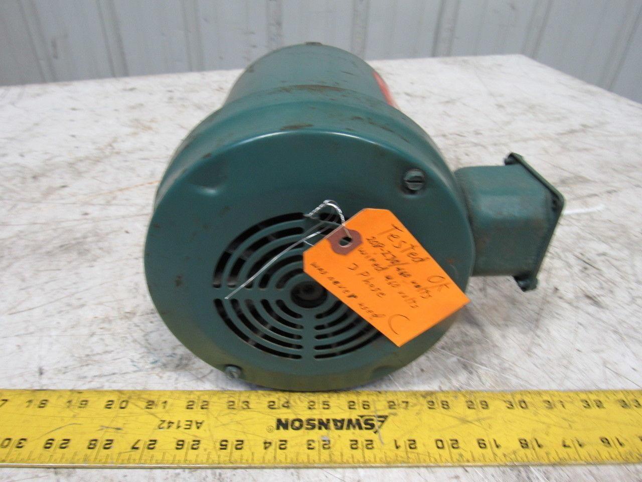 Reliance Electric P56H1301S-VN 3/4HP 3PH 208-230/460V 1725RPM Motor FB56 Frame