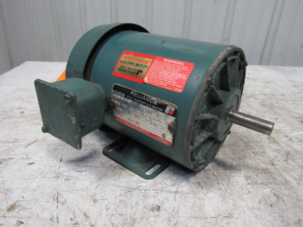 Reliance Electric P56H1301S-VN 3/4HP 3PH 208-230/460V 1725RPM Motor FB56 Frame