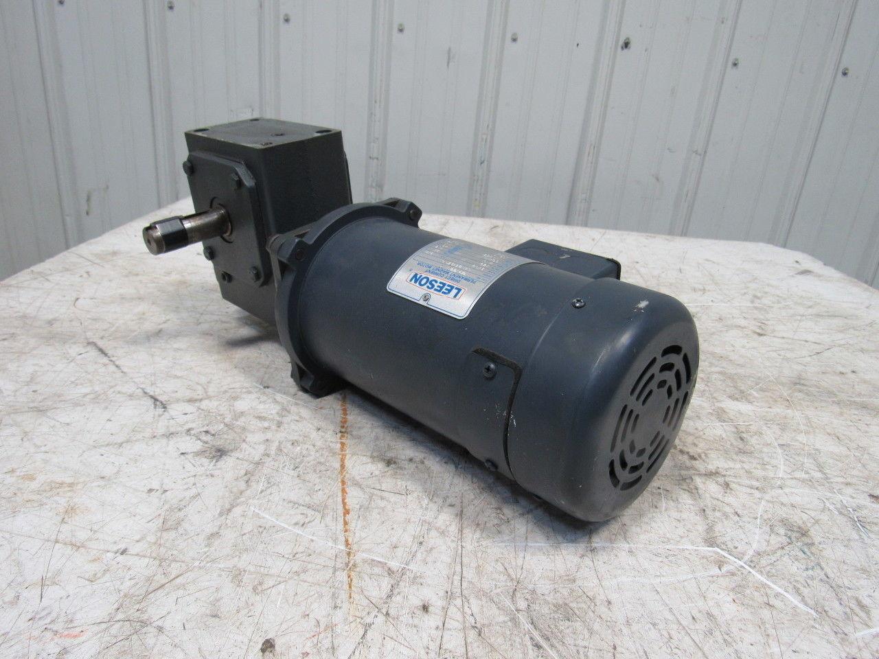 Leeson 098008.00 180VDC Electric Motor W/Hub City 40:1 Ratio Left Gear Reducer