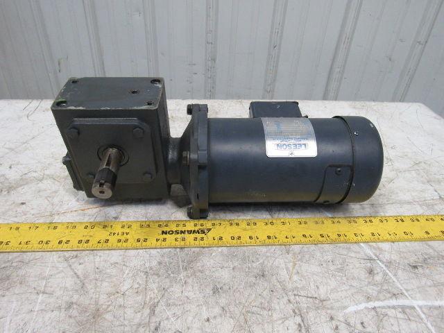 Leeson 098008.00 180VDC Electric Motor W/Hub City 40:1 Ratio Left Gear Reducer