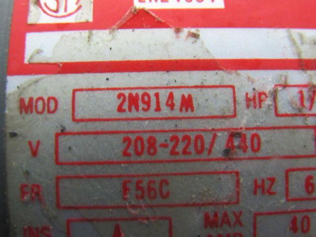 Dayton 2N914M 1/2Hp 1725/1426RPM 208-220/460V 50/60Hz 56C AC Motor