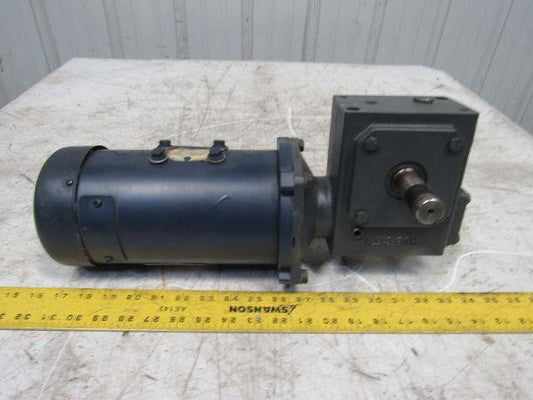 Leeson 098008.00 180VDC Electric Motor W/Hub City 40:1 Ratio Right Gear Reducer