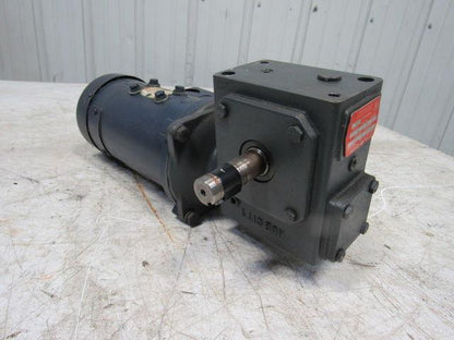 Leeson 098008.00 180VDC Electric Motor W/Hub City 40:1 Ratio Right Gear Reducer