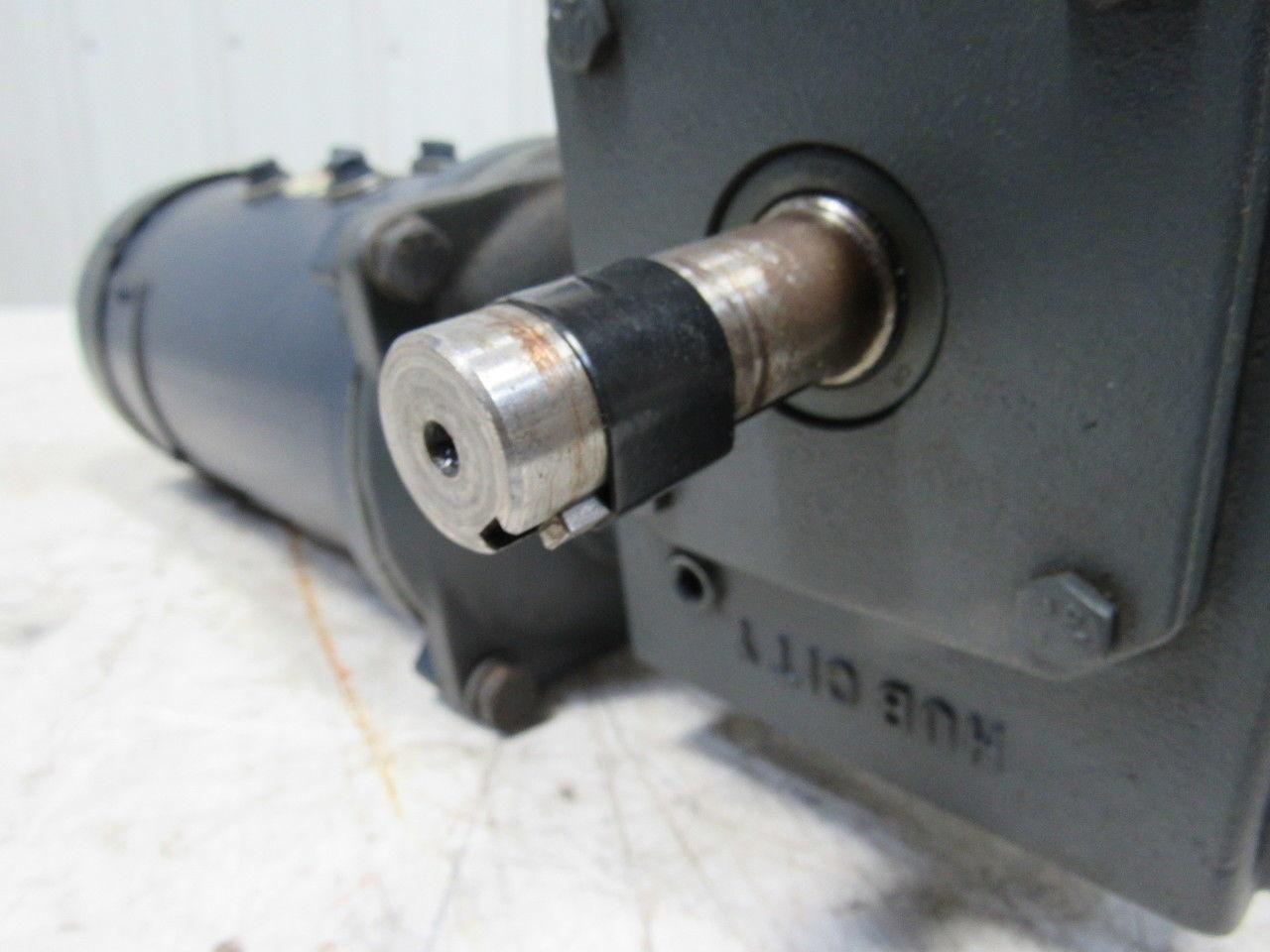 Leeson 098008.00 180VDC Electric Motor W/Hub City 40:1 Ratio Right Gear Reducer
