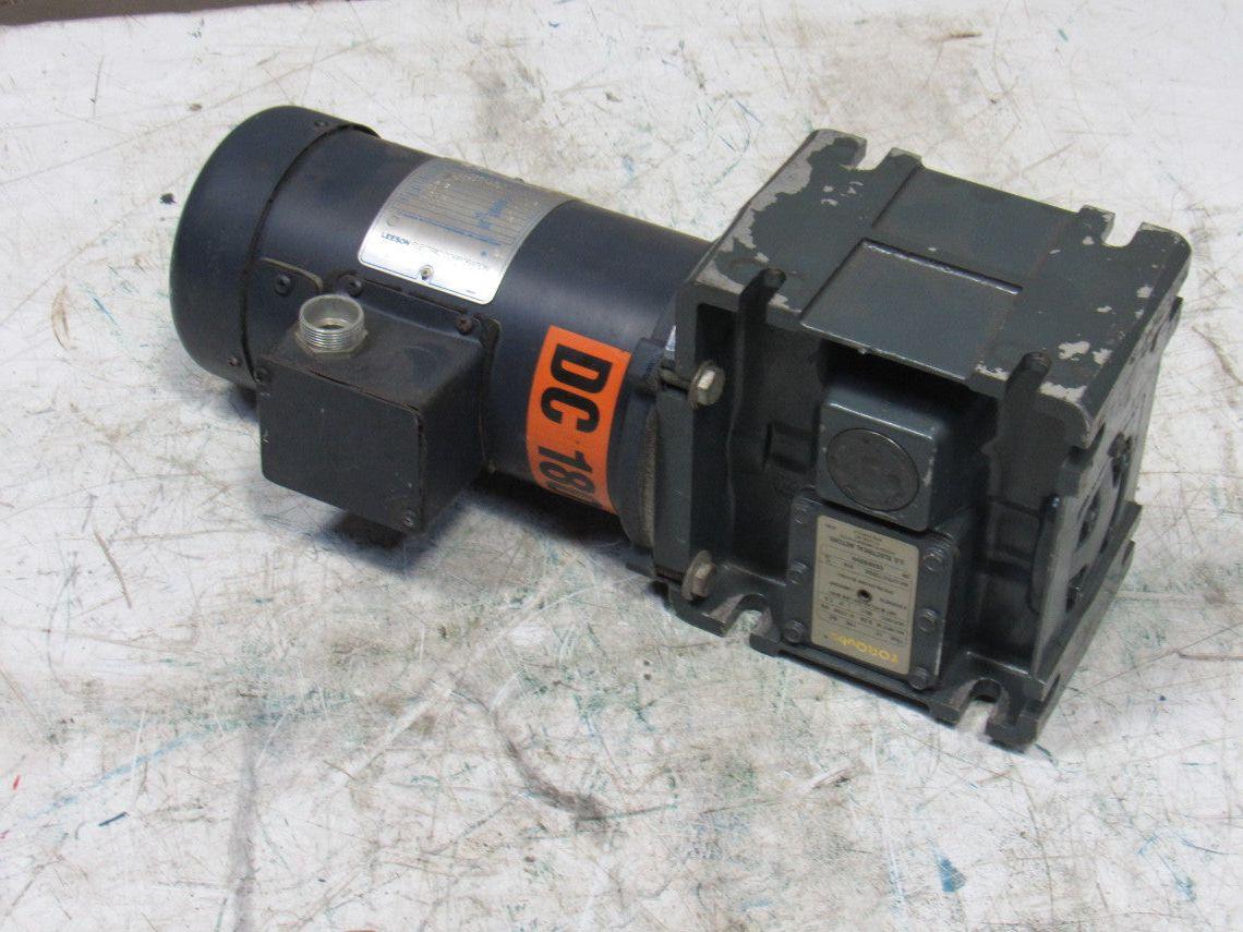 Leeson 098008.00 180VDC Electric Motor W/US Motors 40:1 Ratio Left Gear Reducer
