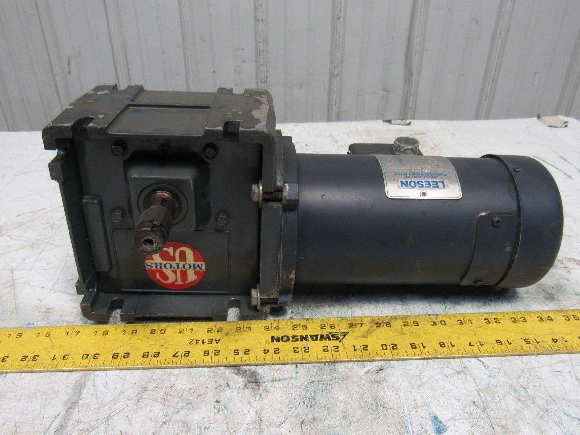 Leeson 098008.00 180VDC Electric Motor W/US Motors 40:1 Ratio Left Gear Reducer