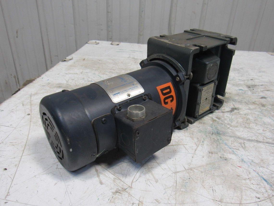 Leeson 098008.00 180VDC Electric Motor W/US Motors 40:1 Ratio Left Gear Reducer