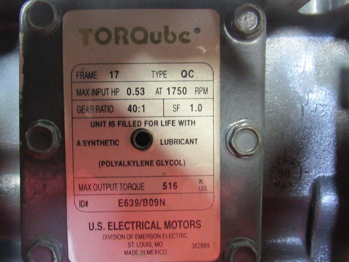 Leeson 098008.00 180VDC Electric Motor W/US Motors 40:1 Ratio Left Gear Reducer