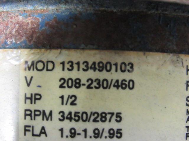 Franklin 1313490103 1/2Hp 3450/2875RPM 3Ph 50/60Hz 3" Centrifugal Pedestal Pump