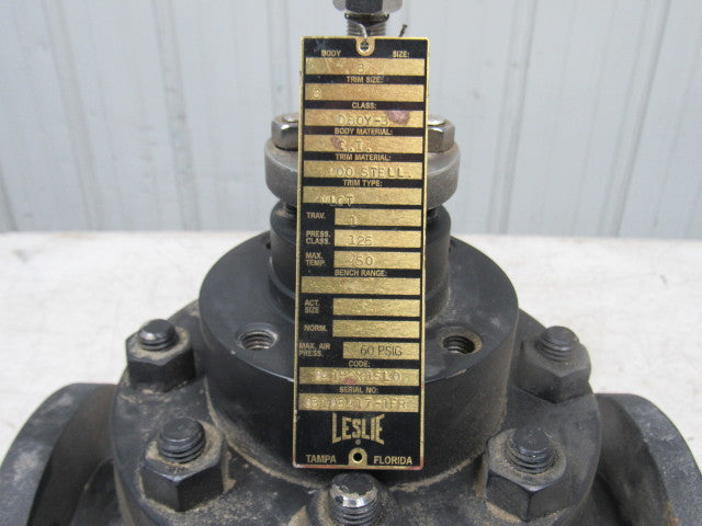 Leslie 841H2X1SL0 3" Flange 125CL 60PSIG Body Size 3 450°F MAX Gate Valve