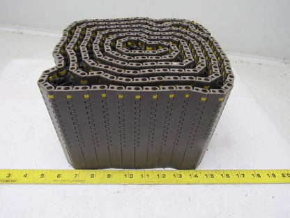 Rexnord DTS 8508 6.30" (4-1/2" Desc) Wide Flat Top Conveyor Chain Blade Edge 10'