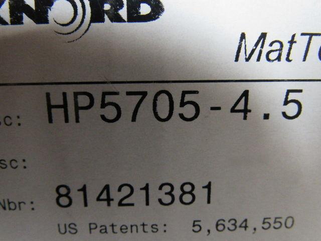 Rexnord HP5705-4.5 4-1/2" Mat Top Flat Transfer Blade Edge Conveyor Chain 10'