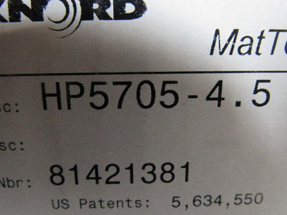 Rexnord HP5705-4.5 4-1/2" Mat Top Flat Transfer Blade Edge Conveyor Chain 10'
