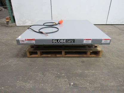 Globe 2000LB Hydraulic Scissor Lift Table 48"x48" Top 7-1/2"-46" 230/460V 3Ph