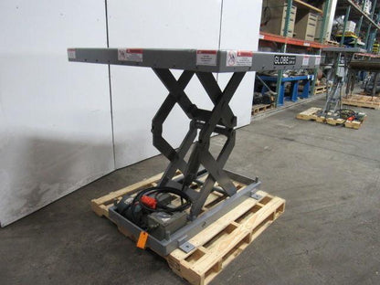 Globe 2000LB Hydraulic Scissor Lift Table 48"x48" Top 7-1/2"-46" 230/460V 3Ph