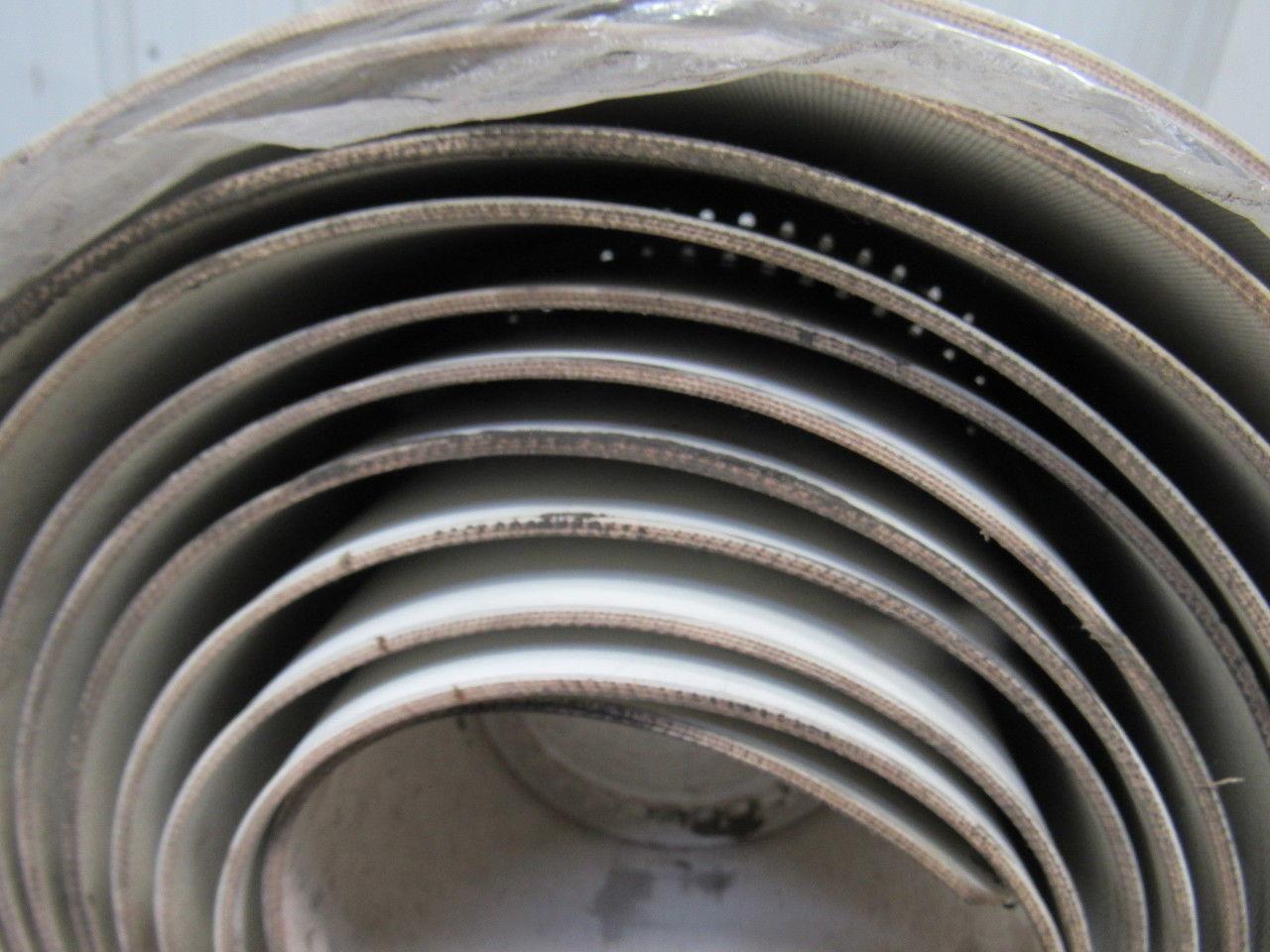 Dunham Rubber FUNP-3 White 3 Ply Center Guide Conveyor Belt 298-1/2" X 10-1/2"