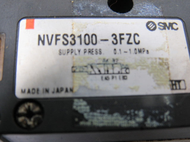 SMC NVFS3100-3FZC 4/2 Single Solenoid Spring Return 10 Valve Bank 94-138V Coil
