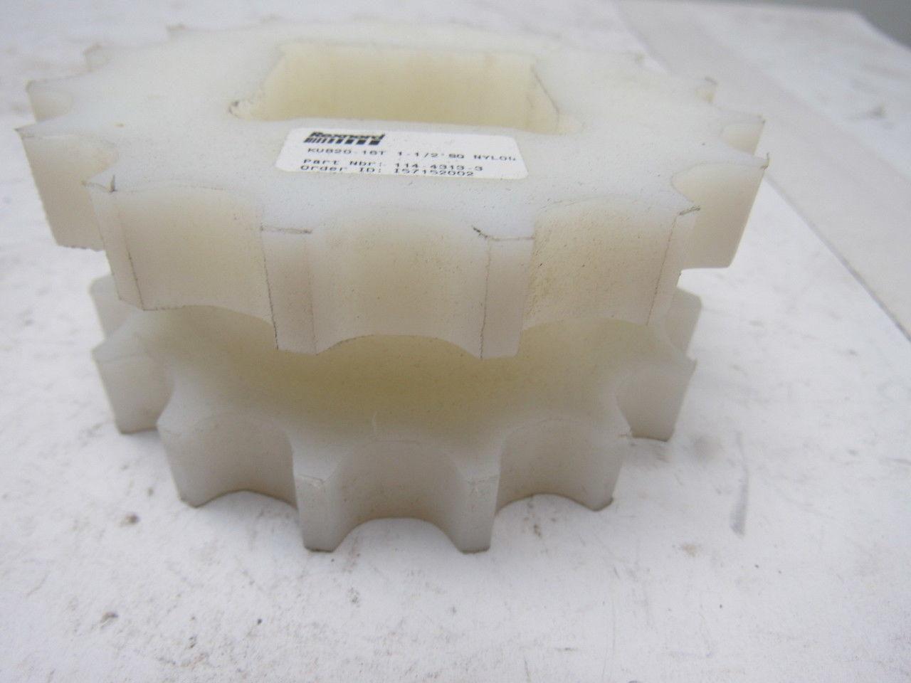 Rex Rexnord 114-4313-3 KU820-16T Nylon Modular Sprocket 1-1/2" Square Bore