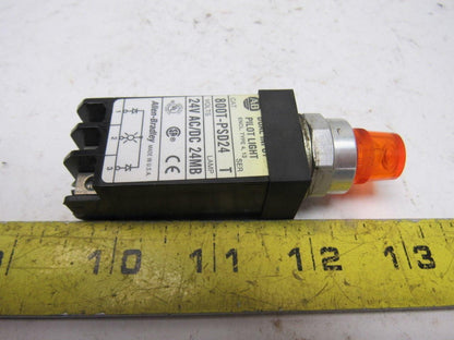 A-B Allen Bradley 800T-PSD24 Ser. T 18mm Pilot Light Amber 24V
