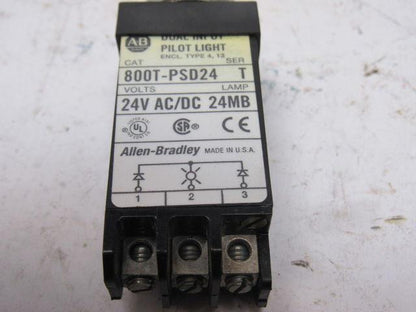 A-B Allen Bradley 800T-PSD24 Ser. T 18mm Pilot Light Amber 24V