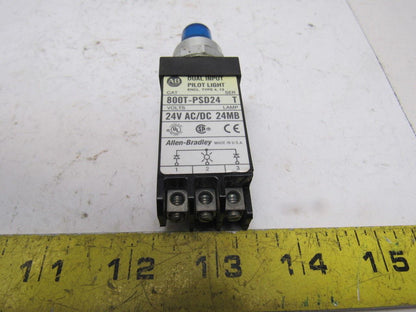 A-B Allen Bradley 800T-PSD24 Ser. T 18mm Pilot Light Blue 24V
